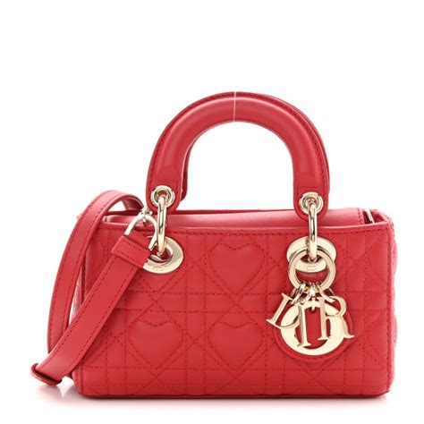 CHRISTIAN DIOR Lambskin Cannage Dioramour .